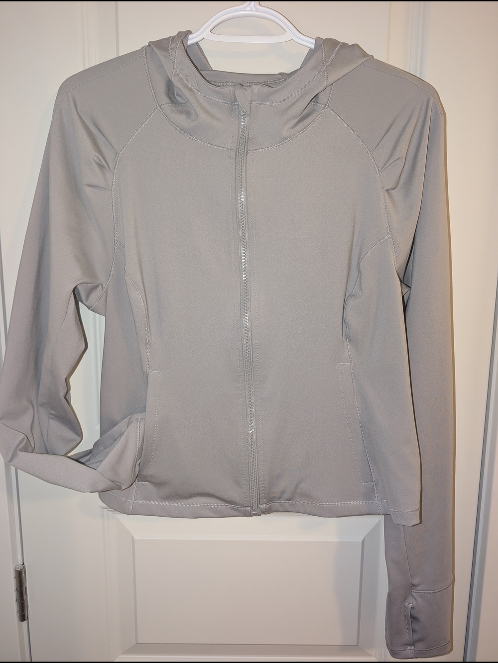 Yogalicious Light Gray Zip-Up Hoodie